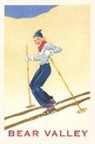The Vintage Journal Woman Skiing Down Hill, Bear Valley