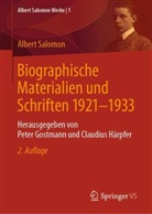 Albert Salomon, Peter Gostmann, Härpfer, Claudius Härpfer - Biographische Materialien und Schriften 1921-1933