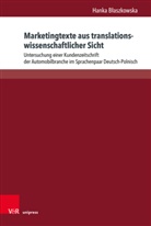 Hanka Blaszkowska - Marketingtexte aus translationswissenschaftlicher Sicht