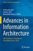 Sarah A Rice, Bernadette Irizarry, Andrea Resmini, Sarah A. Rice - Advances in Information Architecture