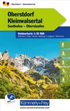 Hallwag Kümmerly+Frey AG, Hallwag Kümmerly+Frey AG - Kümmerly+Frey Outdoorkarte Deutschland 1 Oberstdorf, Kleinwalsertal 1:35.000