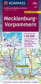 KOMPASS-Karten GmbH - KOMPASS Großraum-Radtourenkarte 3702 Mecklenburg-Vorpommern, 1:125.000