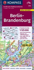 KOMPASS-Karten GmbH - KOMPASS Großraum-Radtourenkarte 3703 Berlin-Brandenburg, 1:125.000