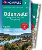 Elke Haan, KOMPASS-Karten GmbH - KOMPASS Wanderführer Odenwald, 60 Touren mit Extra-Tourenkarte