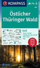 KOMPASS-Karten GmbH - KOMPASS Wanderkarte 813 Östlicher Thüringer Wald 1:50.000
