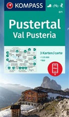 KOMPASS-Karten GmbH - KOMPASS Wanderkarten-Set 671 Pustertal, Val Pusteria (3 Karten) 1:50.000