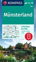 KOMPASS-Karten GmbH - KOMPASS Wanderkarten-Set 849 Münsterland (3 Karten) 1:50.000