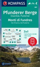 KOMPASS-Karten GmbH - KOMPASS Wanderkarte 081 Pfunderer Berge/Monti di Fundres 1:25.000