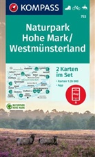 KOMPASS-Karten GmbH - KOMPASS Wanderkarten-Set 753 Naturpark Hohe Mark / Westmünsterland (2 Karten) 1:35.000