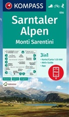 KOMPASS-Karten GmbH - KOMPASS Wanderkarte 056 Sarntaler Alpen, Monti Sarentini 1:25.000