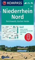 KOMPASS-Karten GmbH - KOMPASS Wanderkarte 752 Niederrhein Nord, Reichswald 1:50.000