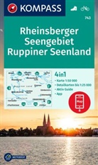 KOMPASS-Karten GmbH - KOMPASS Wanderkarte 743 Rheinsberger Seengebiet, Ruppiner Seenland 1:50.000