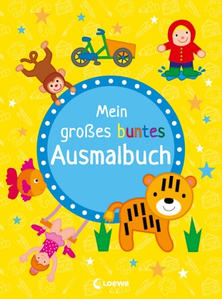 Loewe Kreativ,  Loewe Kreativ - Mein großes buntes Ausmalbuch (Tiger) - Malbuch mit Vorlagen und vielen Motiven zum Ausmalen für Kinder ab 4 Jahren