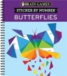 Brain Games, New Seasons, Publications International Ltd - Brain Games - Sticker by Number: Butterflies