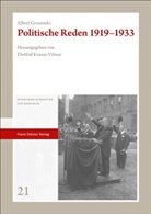 Albert Grzesinski, Dietfrid Krause-Vilmar - Politische Reden 1919-1933