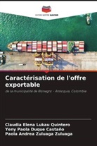 Yeny Paola Duque Castaño, Claudia Elena Lukau Quintero, Paola Andrea Zuluaga Zuluaga - Caractérisation de l'offre exportable
