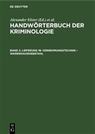 Alexander Elster, Heinrich Lingemann, Hans J. Schneider, Rudolf Sievers, Rudolf Sieverts - Handwörterbuch der Kriminologie - Band 2, Lieferung 18: Vernehmungstechnik - Warenhausdiebstahl