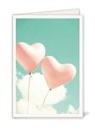 Doppelkarte. Heart Balloons / blanko / B6
