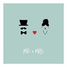 Doppelkarte / Mr / Mrs / // quadratisch
