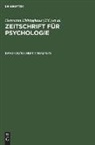 Hermann Ebbinghaus, Arthur König - Zeitschrift für Psychologie - Band 180/181, Heft 1: 1972/1973