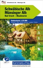 Hallwag Kümmerly+Frey AG, Hallwag Kümmerly+Frey AG - Kümmerly+Frey Outdoorkarte Deutschland 42 Schwäbische Alb, Münsinger Alb 1:35.000