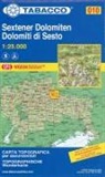 Tabacco topographische Wanderkarte Sextener Dolomiten