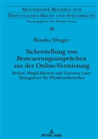 Bianka Dinger, Thomas Fetzer - Sicherstellung von Besteuerungsansprüchen aus der Online-Vermietung