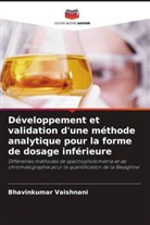 Bhavinkumar Vaishnani - Développement et validation d'une méthode analytique pour la forme de dosage inférieure