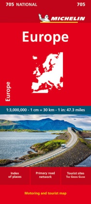 Michelin - Michelin Europa Straßen- und Tourismuskarte 1:3.000.000; Auflage 2023