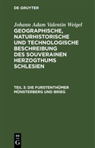 Johann Adam Valentin Weigel - Johann Adam Valentin Weigel: Geographische, naturhistorische und technologische Beschreibung des souverainen Herzogthums Schlesien - Teil 3: Die Furstenthümer Münsterberg und Brieg