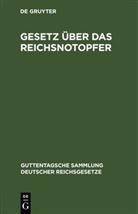 Degruyter - Gesetz über das Reichsnotopfer