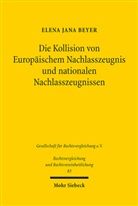 Elena Jana Beyer - Die Kollision von Europäischem Nachlasszeugnis und nationalen Nachlasszeugnissen