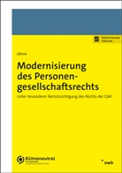 Ina Jähne - Modernisierung des Personengesellschaftsrechts
