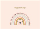 Holzschliffkarte / Regenbogen HappyBirthday