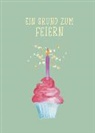 Holzschliffkarte / Cupcake Grund zum Feiern