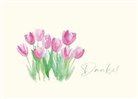 Holzschliffkarte / Tulpen Danke