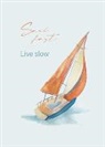 Holzschliffkarte / Segelboot live slow