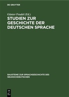 Günter Feudel - Studien zur Geschichte der deutschen Sprache