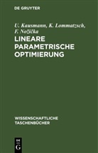 U. Kausmann, K. Lommatzsch, F. No¿i¿ka, F. Nozicka - Lineare parametrische Optimierung