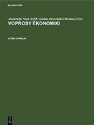 Institut _konomiki (Moskau) Akademija Nauk SSSR, Institut ¿konomiki (Moskau) Akademija Nauk SSSR - Voprosy _konomiki - 4/1981: Aprelya