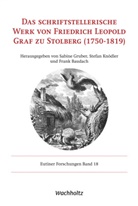 Frank Baudach, Sabine Gruber, Stefan Knödler - Das schriftstellerische Werk von Friedrich Leopold Graf zu Stolberg (1750-1819)