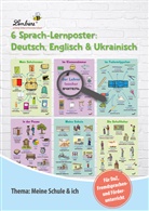 Redaktionsteam - 6 Sprach-Lernposter: Deutsch, Englisch, Ukrainisch