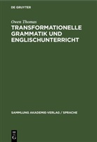 Owen Thomas - Transformationelle Grammatik und Englischunterricht