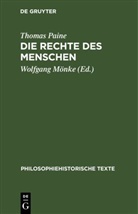 Thomas Paine, Wolfgang Mönke - Die Rechte des Menschen