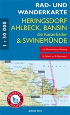 Rad- und Wanderkarte Heringsdorf, Ahlbeck, Bansin - Die Kaiserbäder und Swinemünde