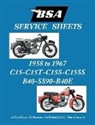 Floyd Clymer - BSA C15-C15t-C15s-C15ss-B40-Ss90-B40e 'Service Sheets' 1958-1967