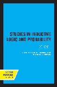 Rudolf Jeffrey Carnap, Rudolf Carnap, Richard C. Jeffrey, Jeffrey Richard C. - Studies in Inductive Logic and Probability, Volume I