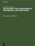 H. Heinrich, G. Schmid - Zeitschrift für Angewandte Mathematik und Mechanik - Band 61, Heft 12: Dezember 1981