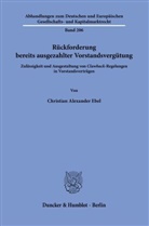 Christian Alexander Ebel - Rückforderung bereits ausgezahlter Vorstandsvergütung.