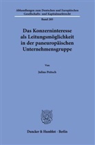 Julius Peitsch - Das Konzerninteresse als Leitungsmöglichkeit in der paneuropäischen Unternehmensgruppe.